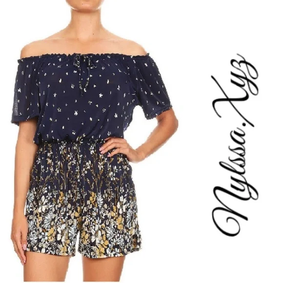 Floral Printing Ombre Romper - Picture 5 of 8